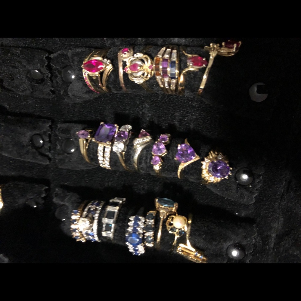 Vintage real gem diamond rings